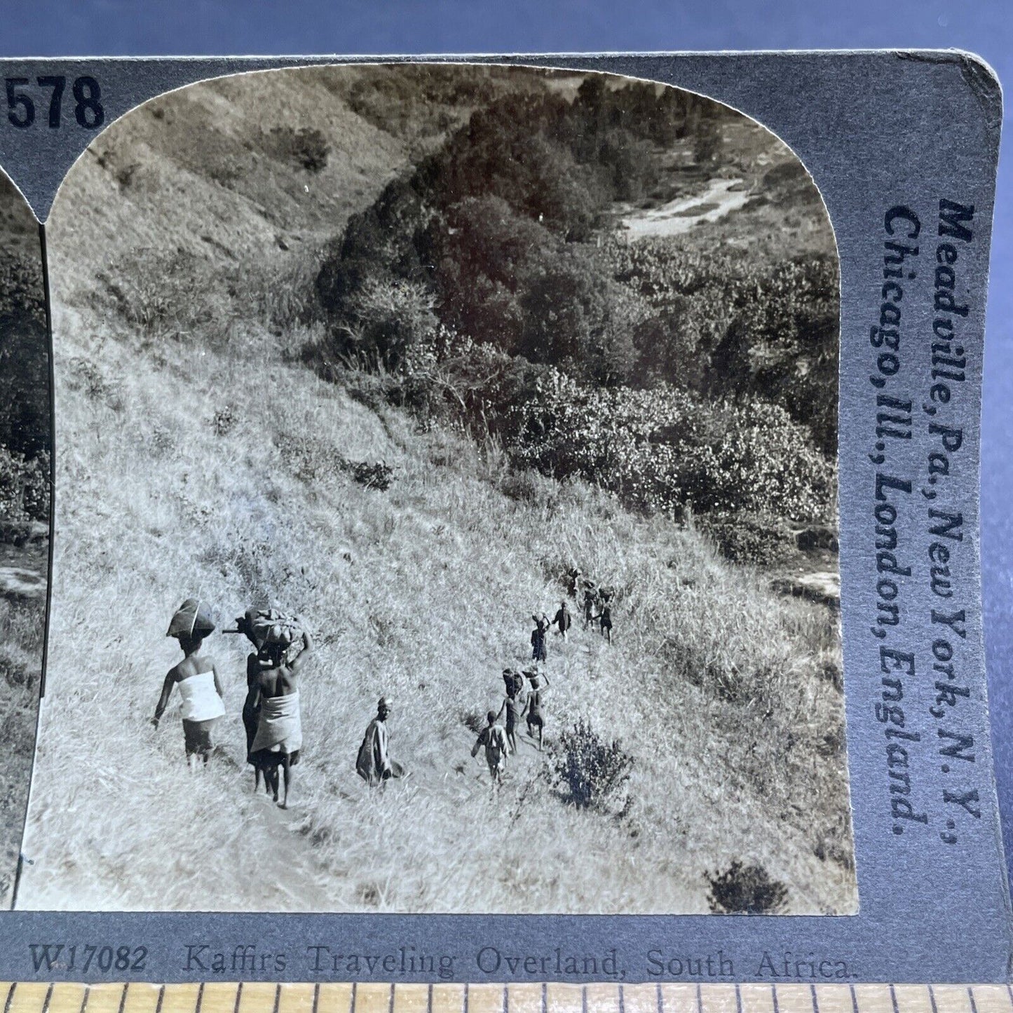 Antique 1909 Nomadic Tribe In South Africa Stereoview Photo Card P1927