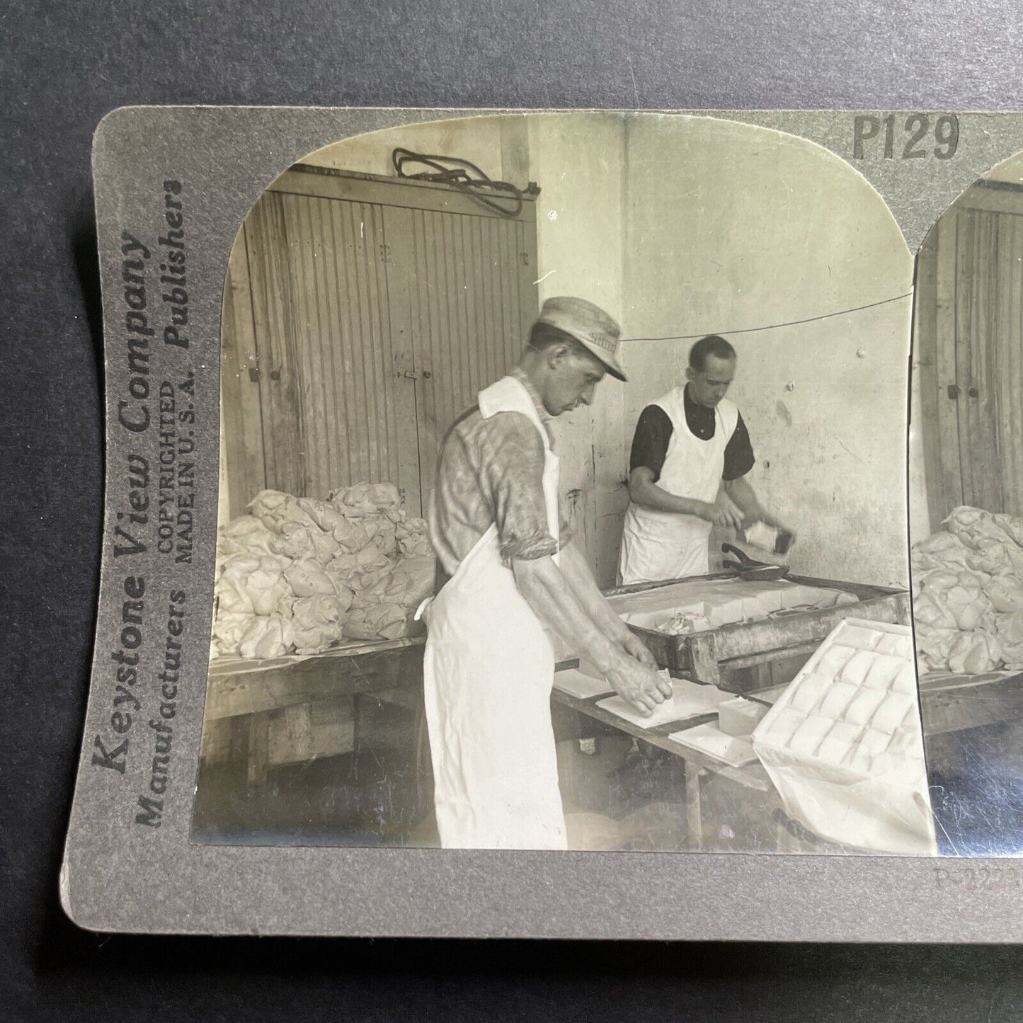 Antique 1918 Butter Factory Cohocton Creamery NY Stereoview Photo Card P1446