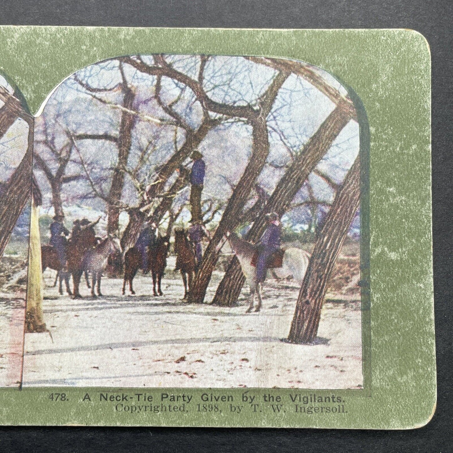 Antique 1898 Vigilantes vs Gold Thieves Helen MT Stereoview Photo Card P580-057