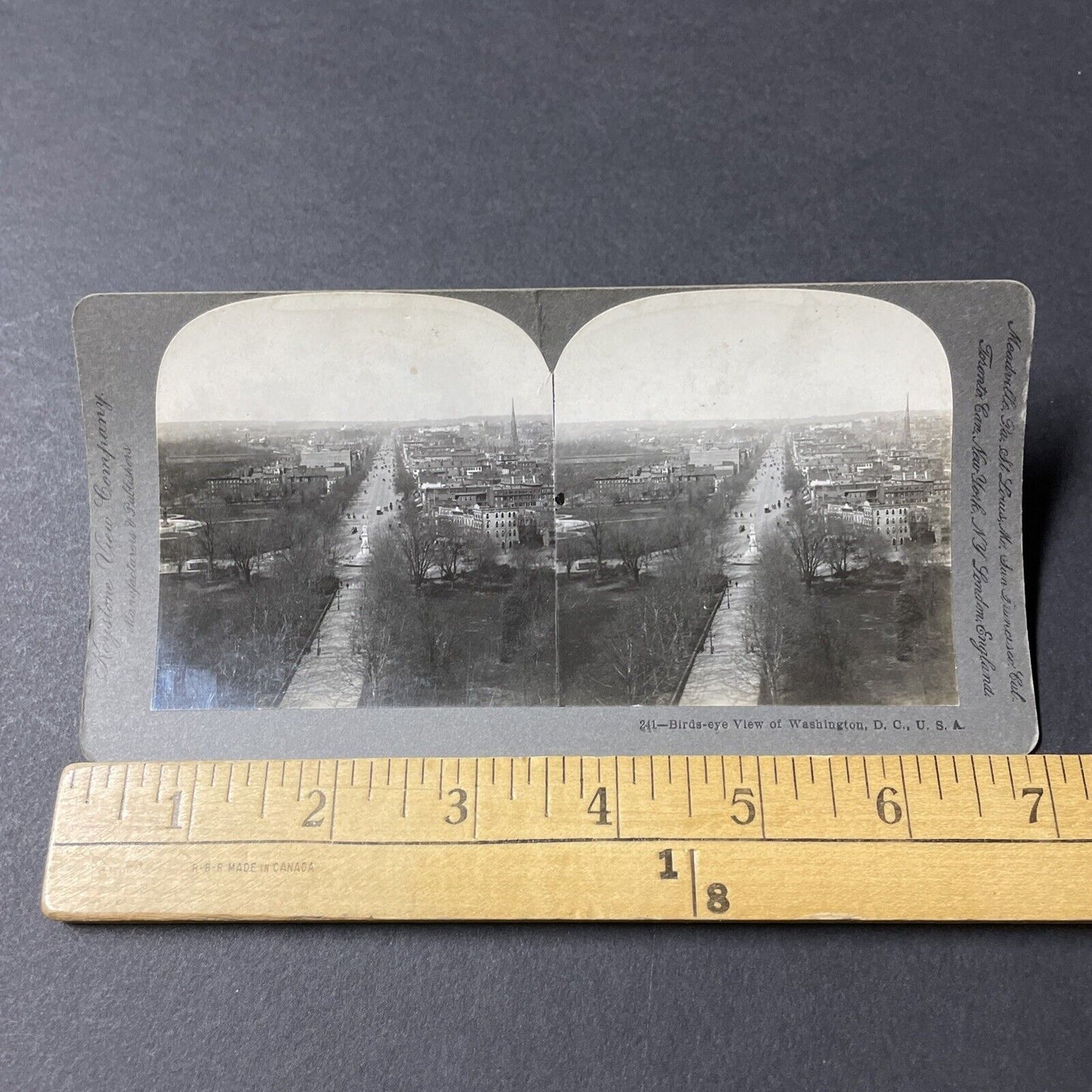 Antique 1898 Downtown Washington DC Stereoview Photo Card V2840