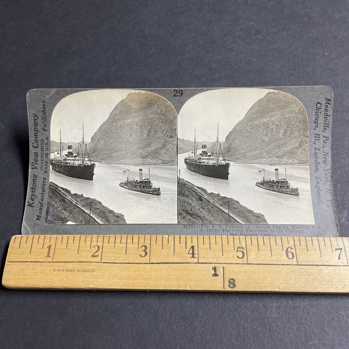 Antique 1910s SS Aleutian / SS Panama Steam Ship Stereoview Photo Card P4423