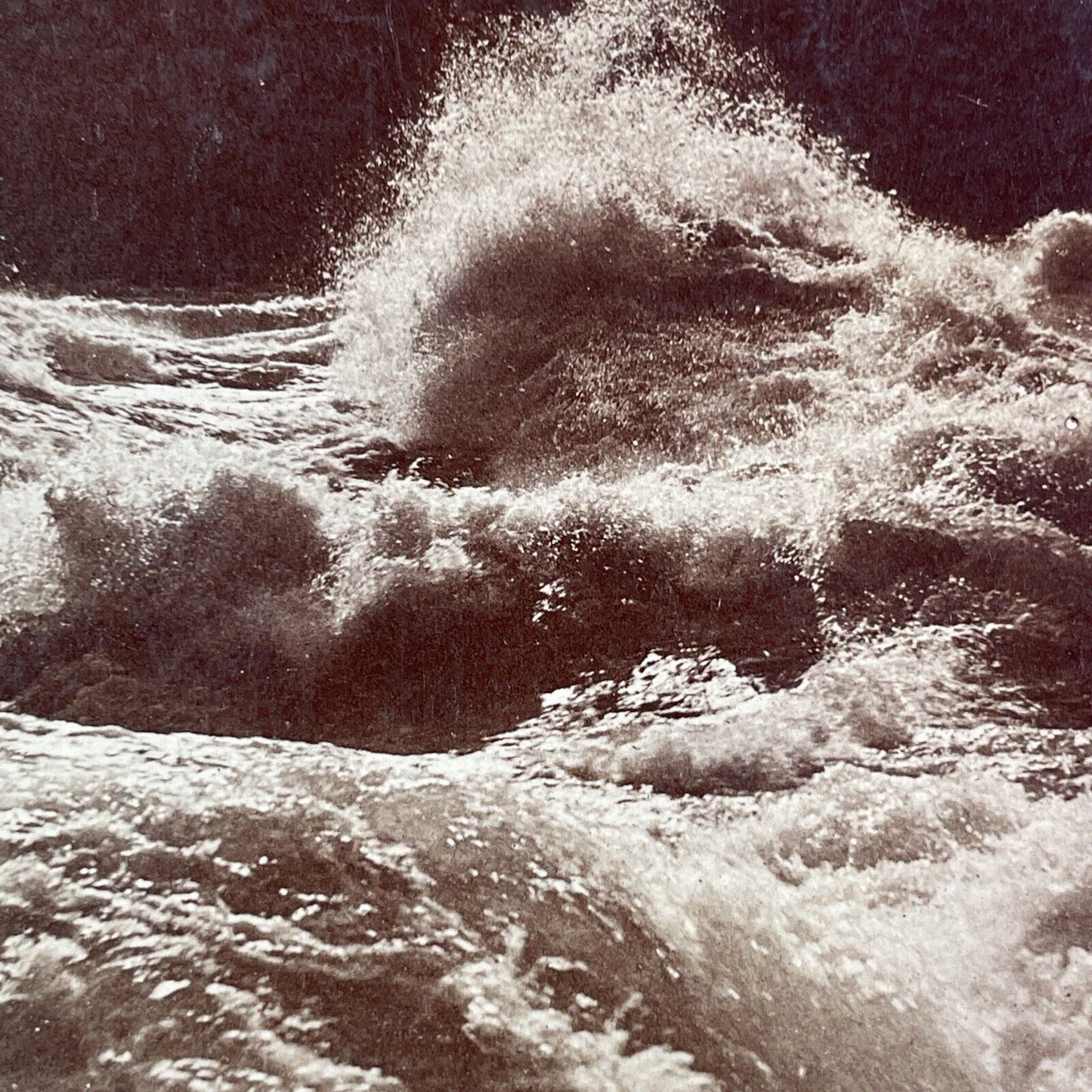 Niagara Falls Whirlpool Rapids Stereoview Charles Bierstadt Antique c1880 Y2481