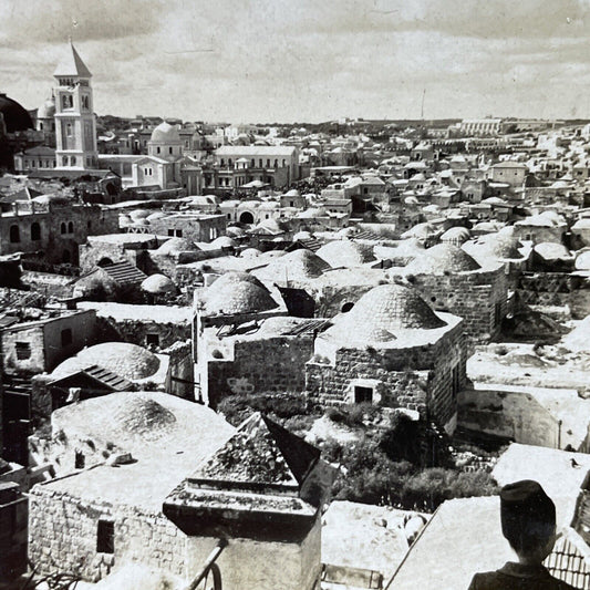 Antique 1906 Old City Of Jerusalem Stereoview Photo Card P2451