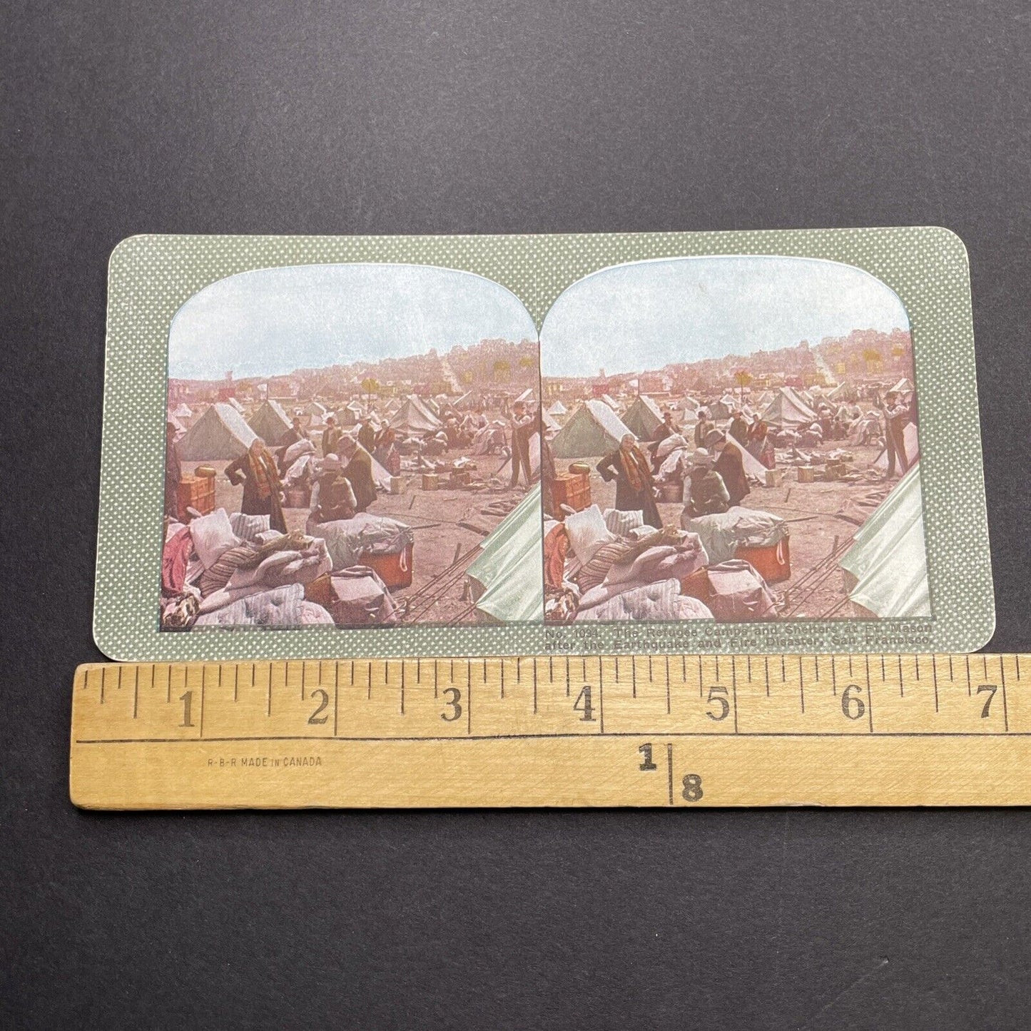 Antique 1910s San Francisco Earthquake Refugees Stereoview Photo Card 2300-33