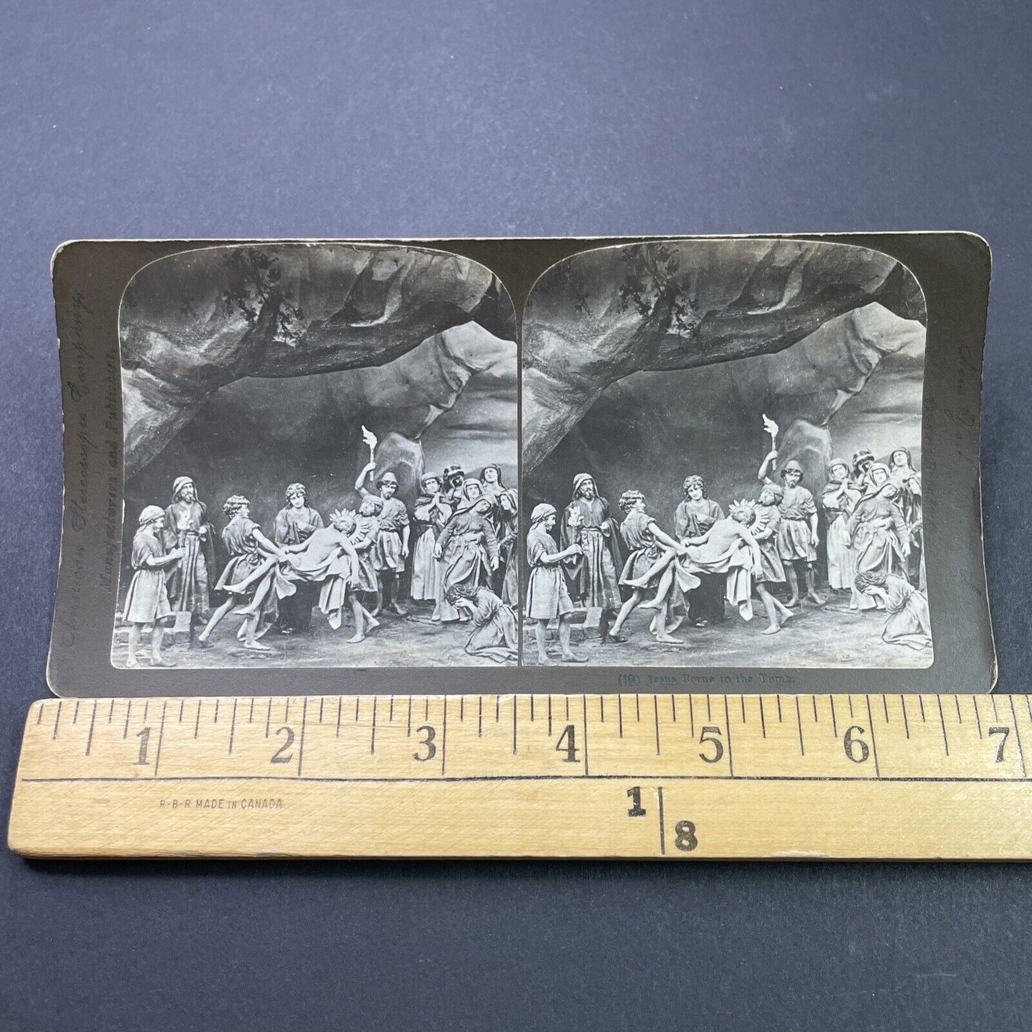 Antique 1880s Jesus Christ Carried To His Tomb Stereoview Photo Card P3135