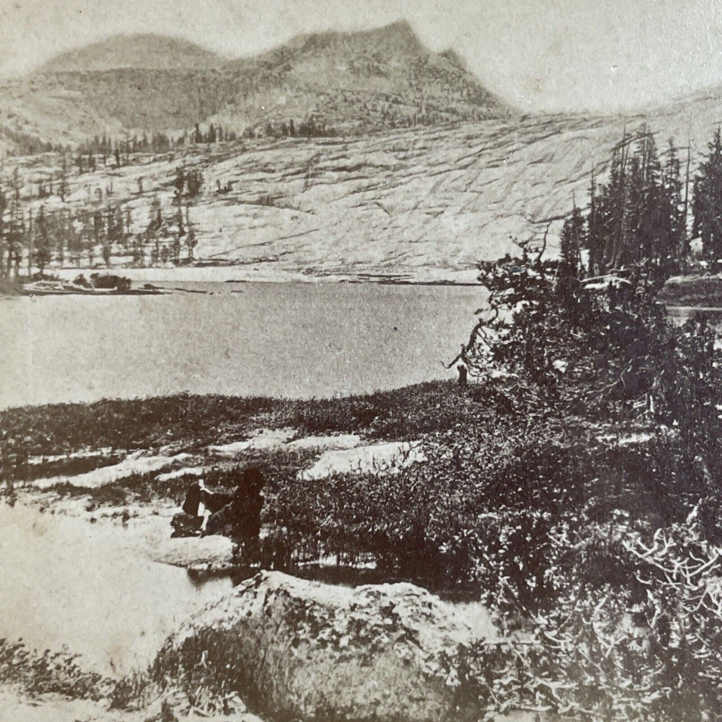 Antique 1870s Glacier Lake Yosemite California Stereoview Photo Card P3582