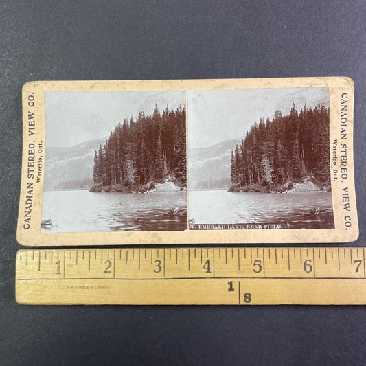 Emerald Lake in Field British Columbia Stereoview CPR Rail Views c1899 Y2110