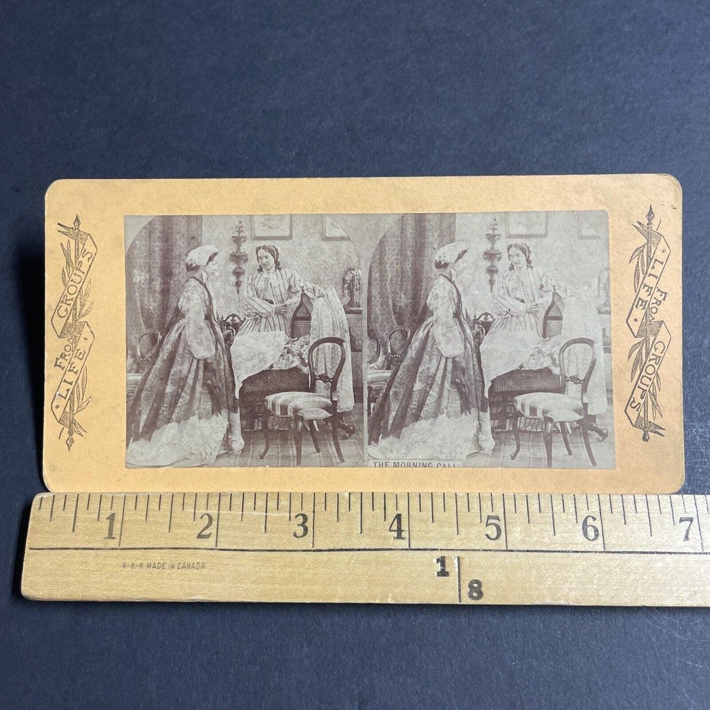 Antique 1870s Very Wealthy American Women Stereoview Photo Card P4626