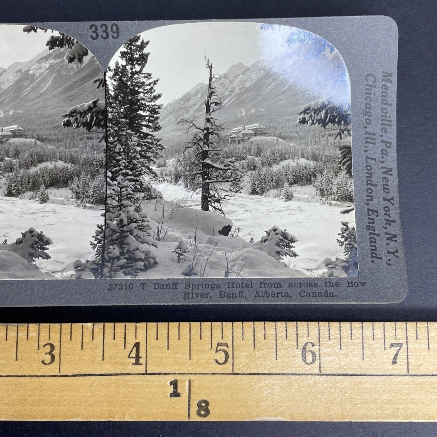 Antique 1904 Banff Springs Hotel Alberta Canada Stereoview Photo Card PC886