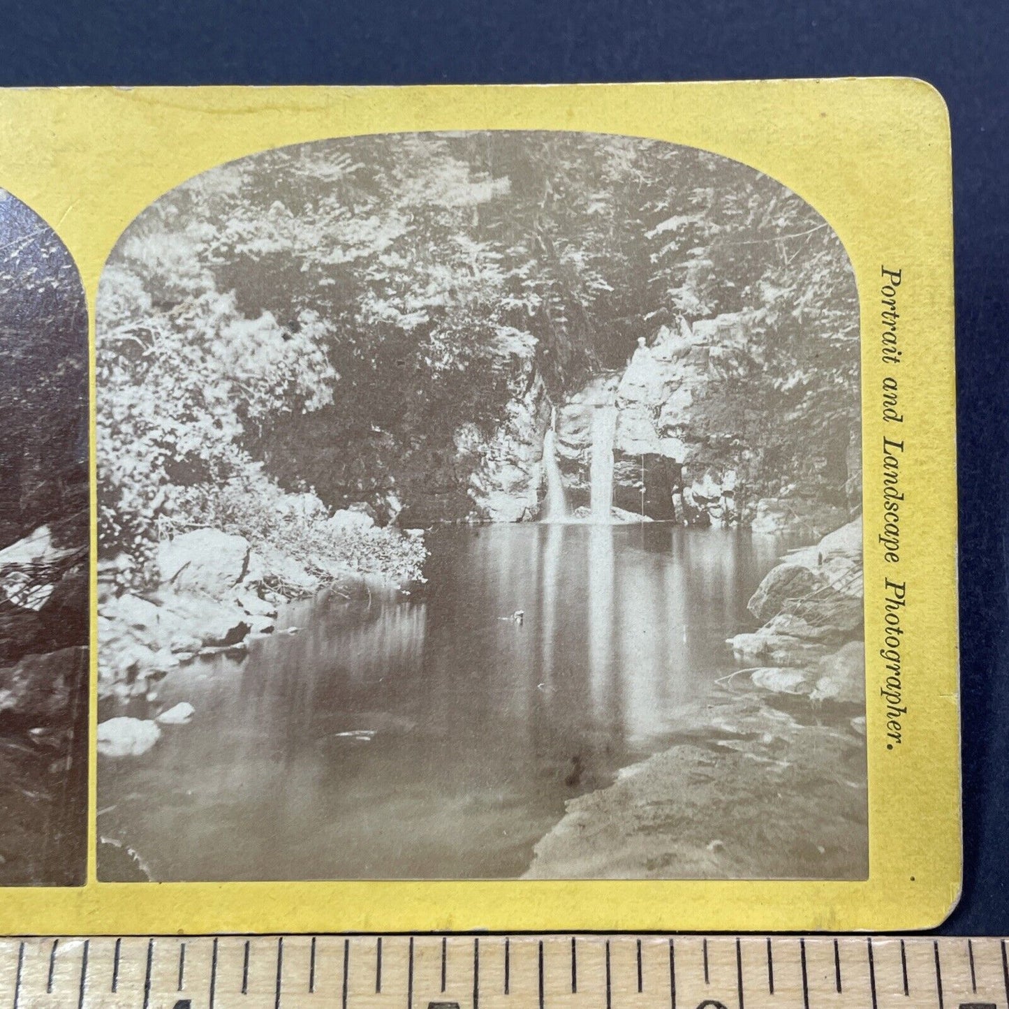 Antique 1870s Beaver Brook Falls Keene New Hampshire Stereoview Photo Card V1758