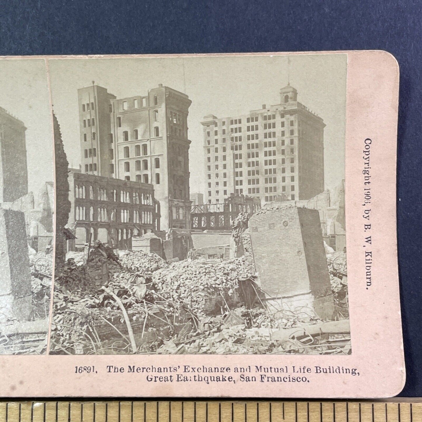 San Francisco Earthquake California St Stereoview Photo Card Antique 1906 X814