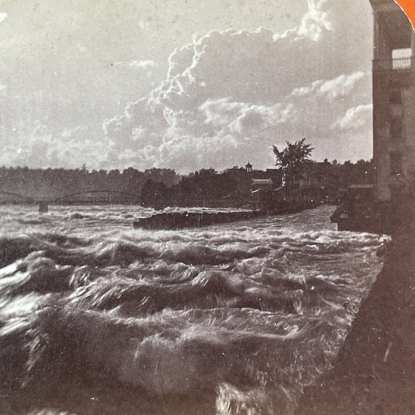 Niagara Falls Upper Rapids Ontario Stereoview Charles Bierstadt c1870s Y2235