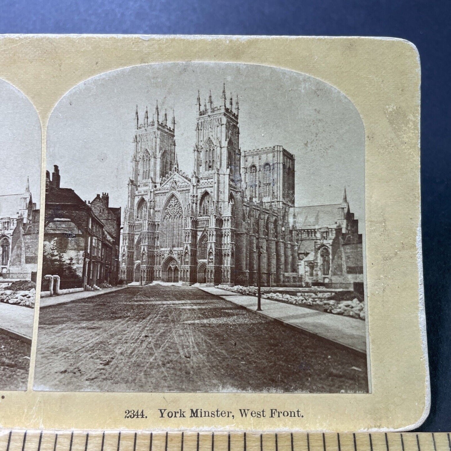 Antique 1870s York Minster Cathedral Church England Stereoview Photo Card P4018