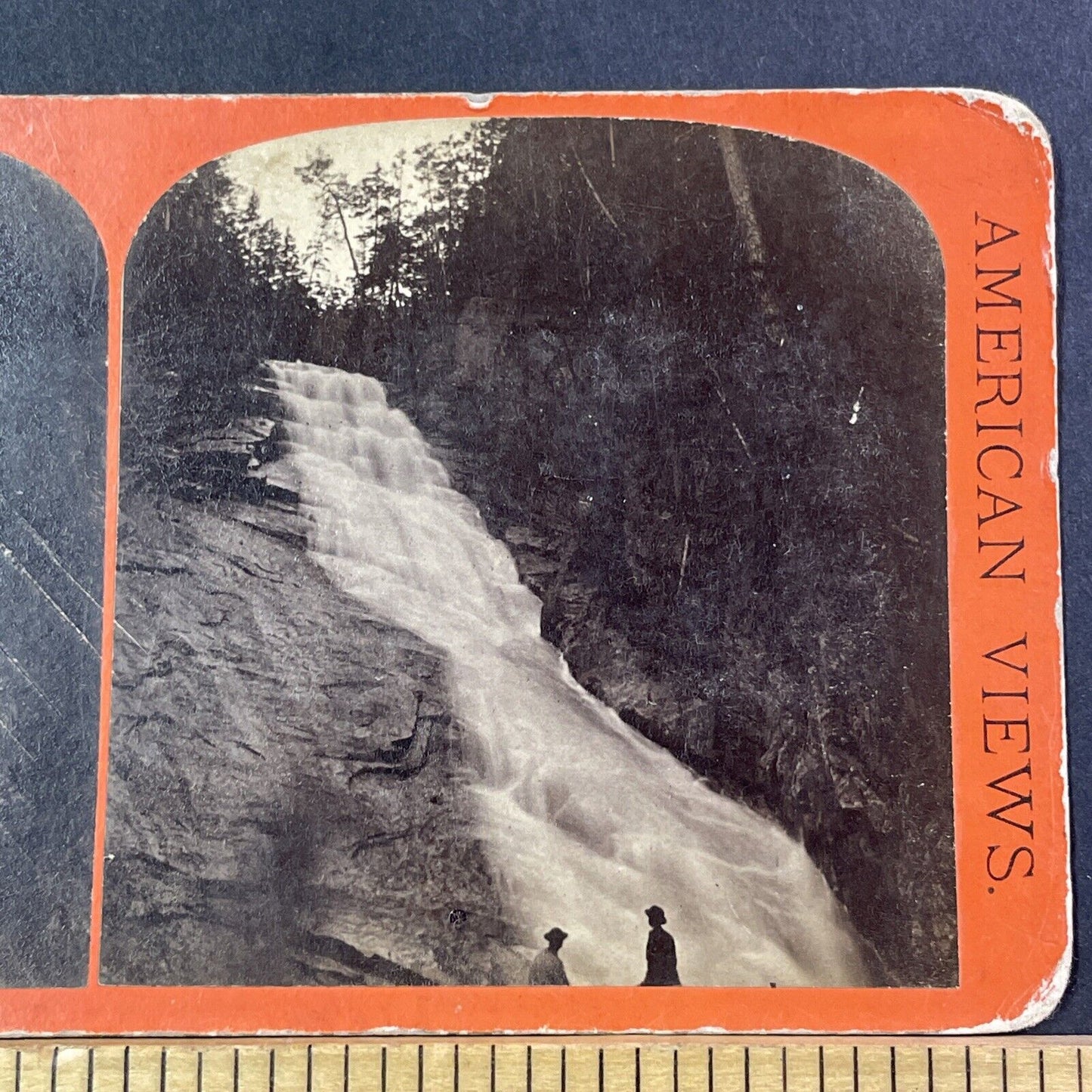 Ripley Falls New Hampshire Stereoview HT Anthony Photo Card Antique 1870 X877