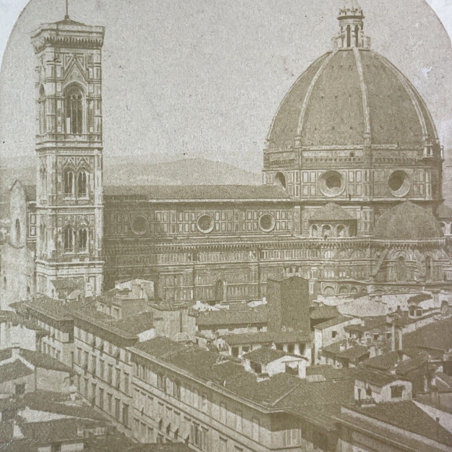 Cathedral of Santa Maria del Fiore Florence Italy Stereoview c1855 Y2176