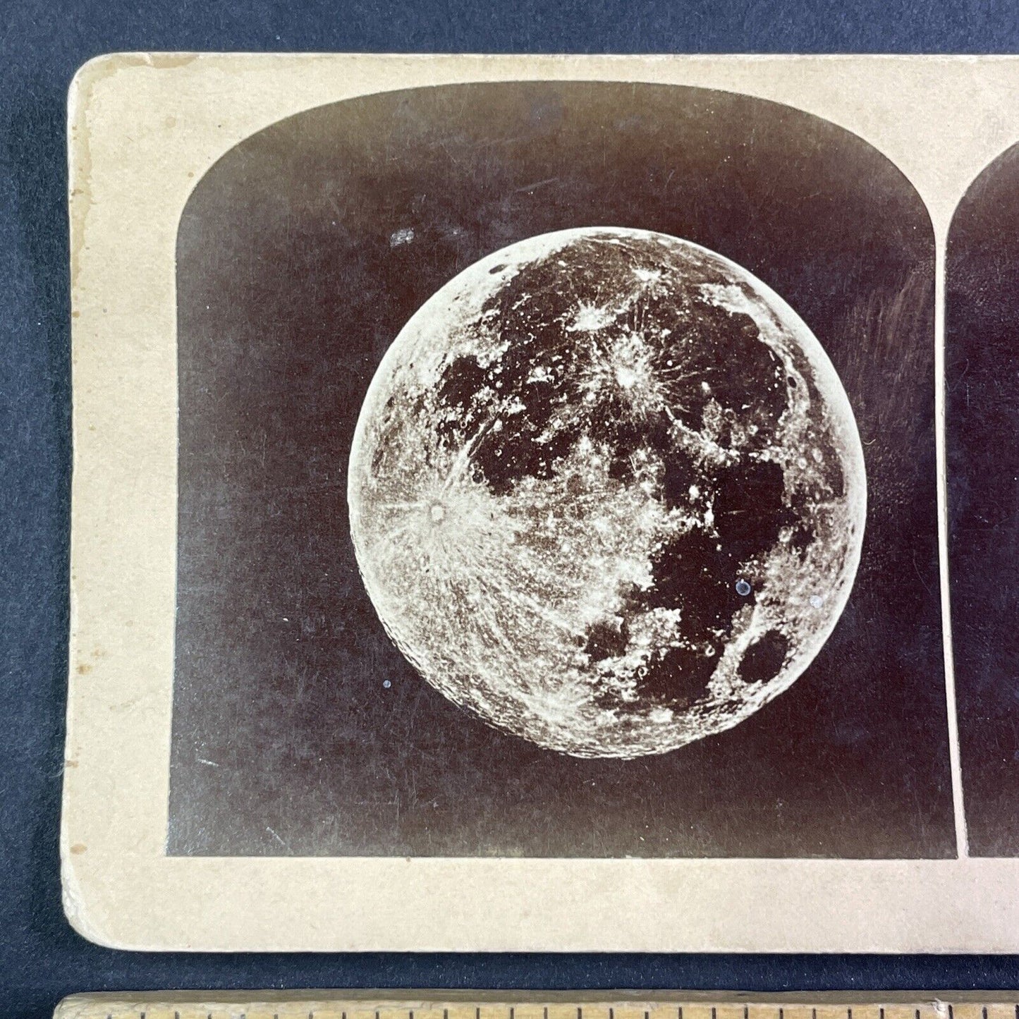 A Full Moon Stereoview (Photo Taken Over 2 Month Period) Antique c1880 X4108