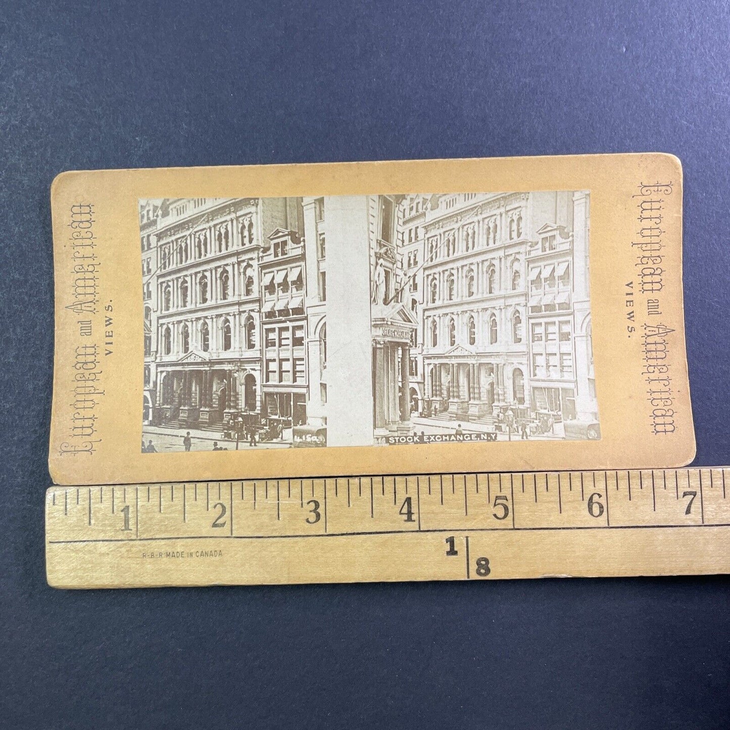 New York Stock Exchange Stereoview 10 Broad St Manhattan Antique c1880 X1301