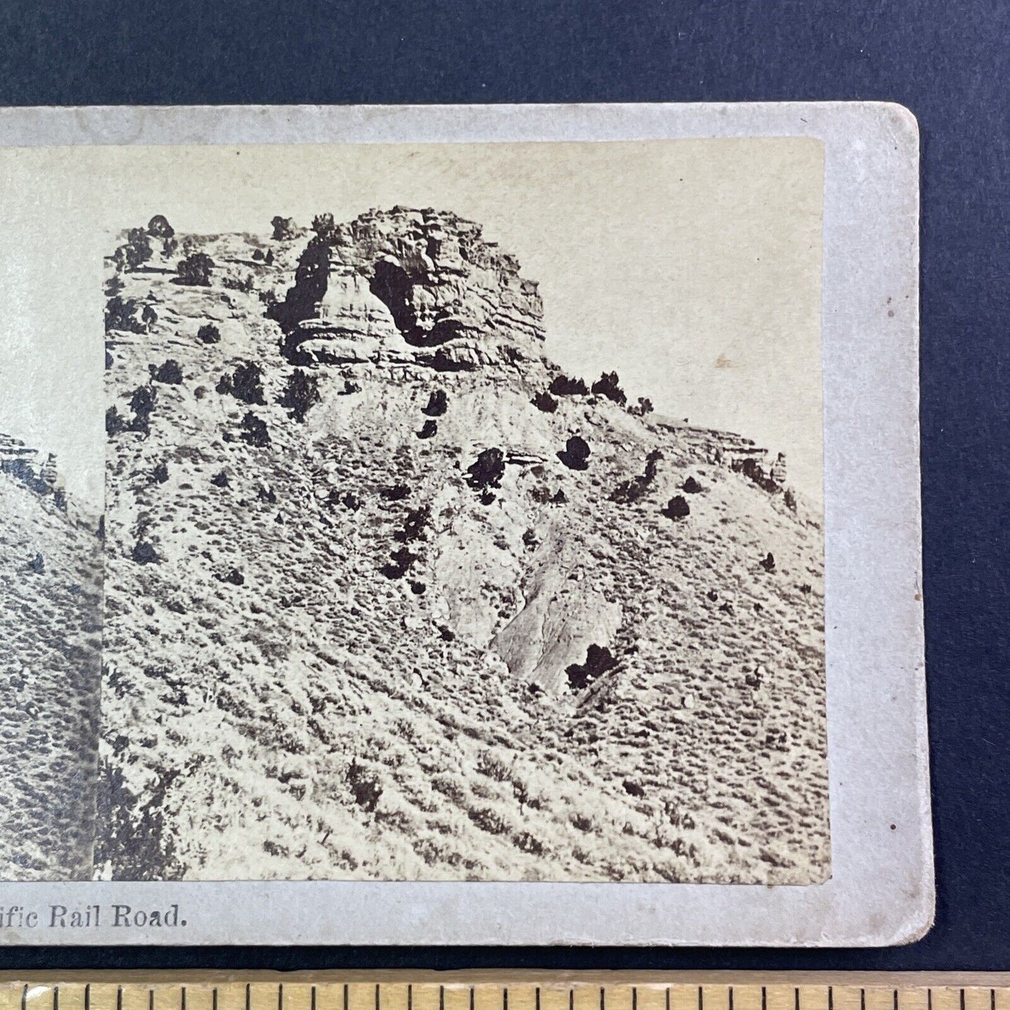 UPRR Echo Canyon Utah Stereoview Francis Hendricks Antique c1870s Y037