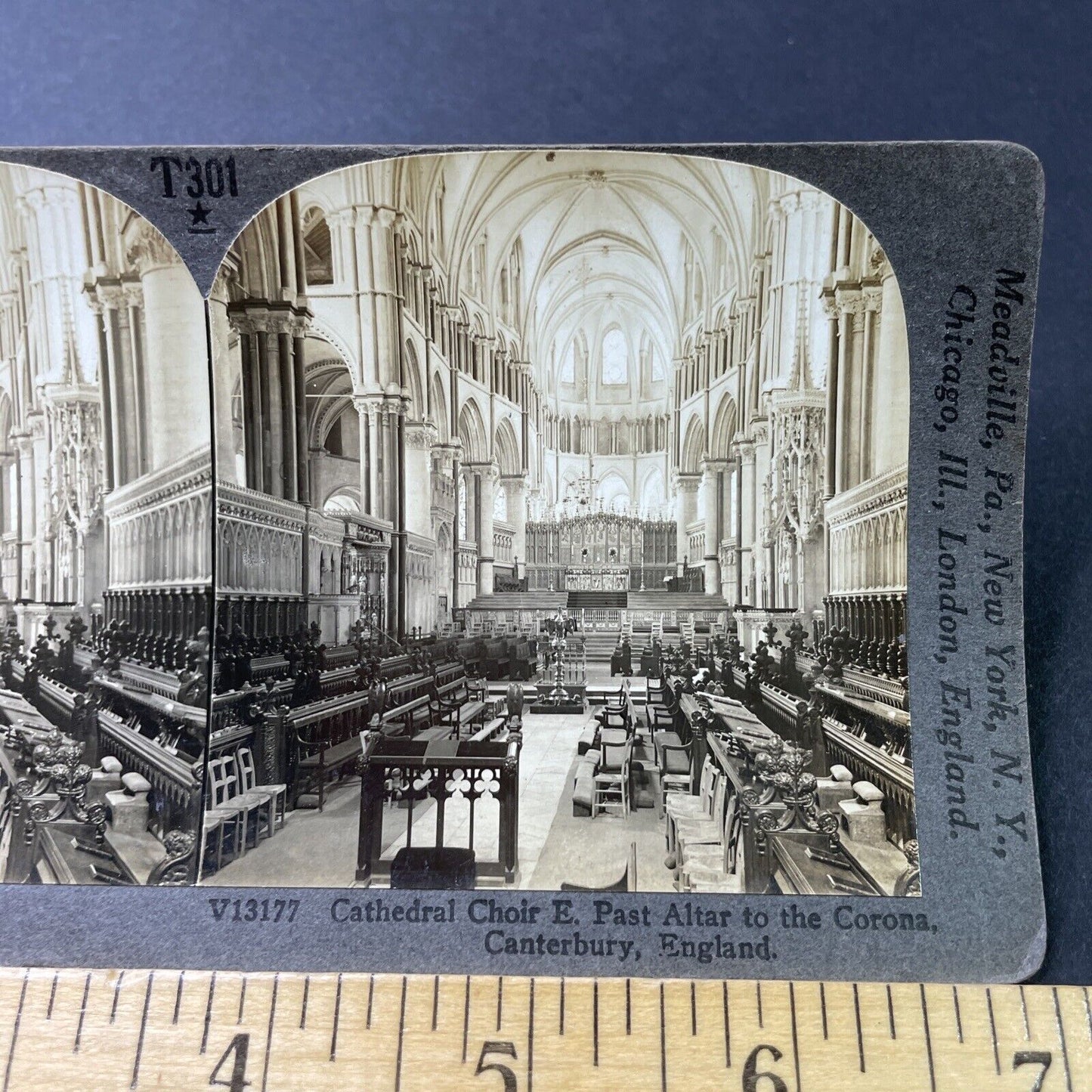 Antique 1910s The Cathedral Choir Canterbury England Stereoview Photo Card P3026