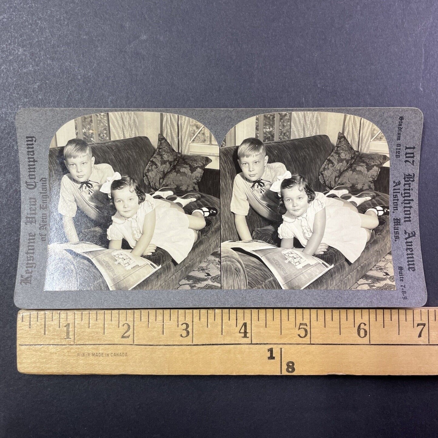 Dr. Freeman Pell Clason Children Stereoview Hartford CT Antique c1933 X2774