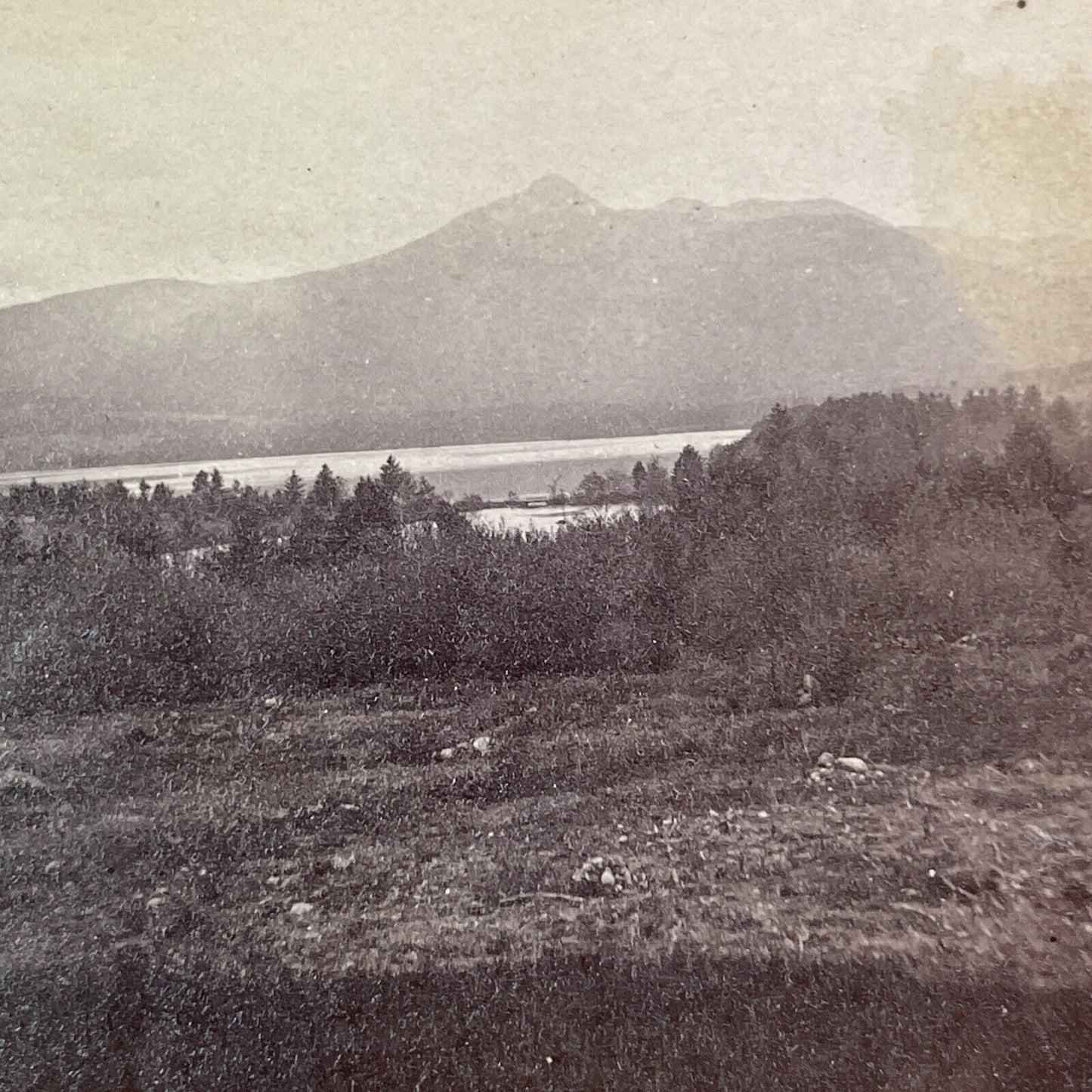 Chocorua Lake Pequawket NH Stereoview Photo AB Hoag Antique c1872 Treadwell X937