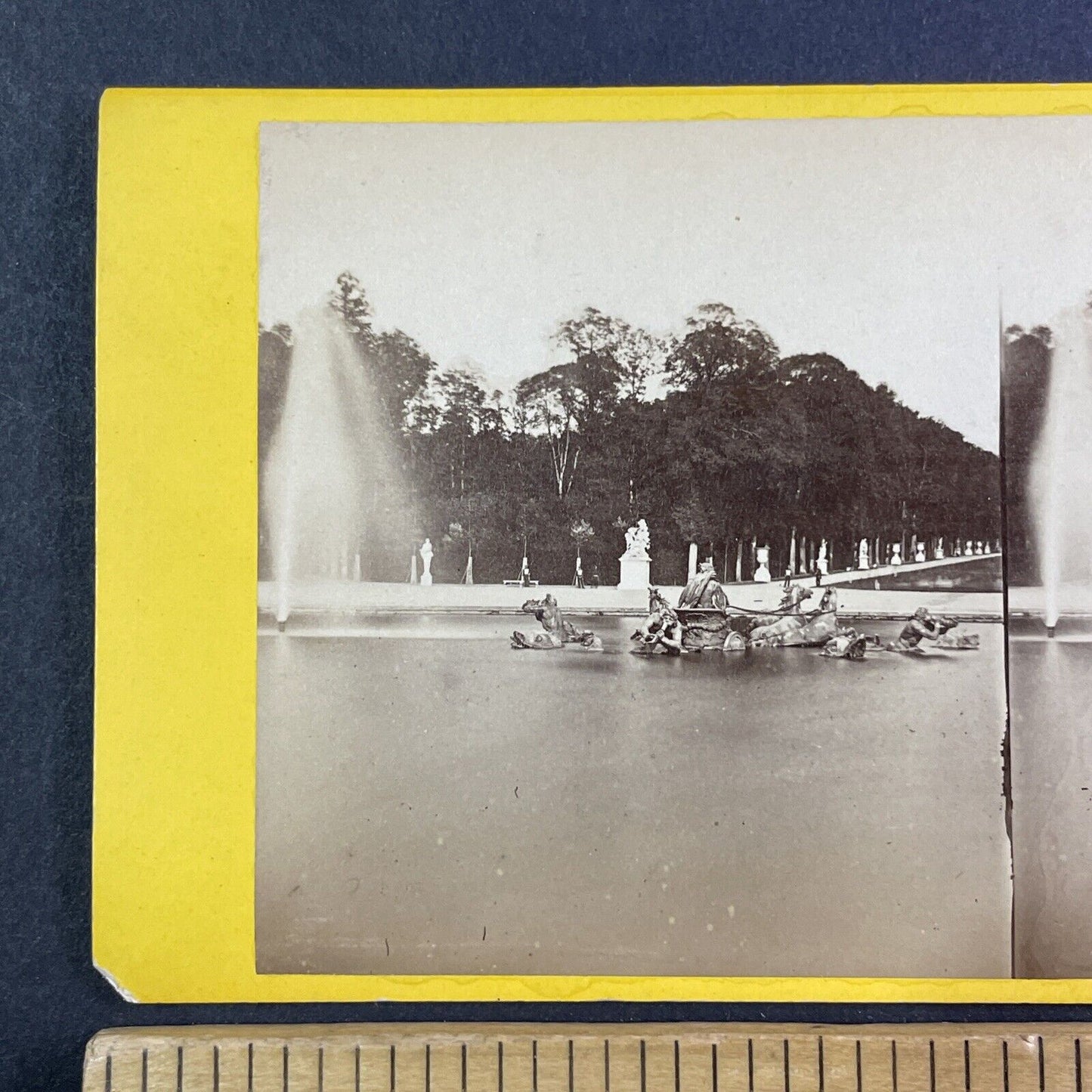 Palace Of Versailles Water Fountains Stereoview France Antique c1872 X1859