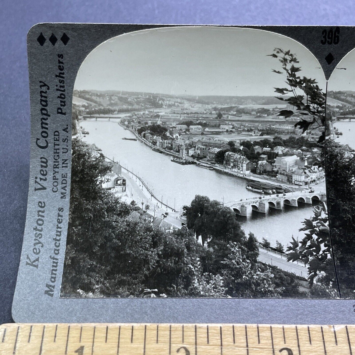 Antique 1920s City Of Namur Belgium Stereoview Photo Card V2937