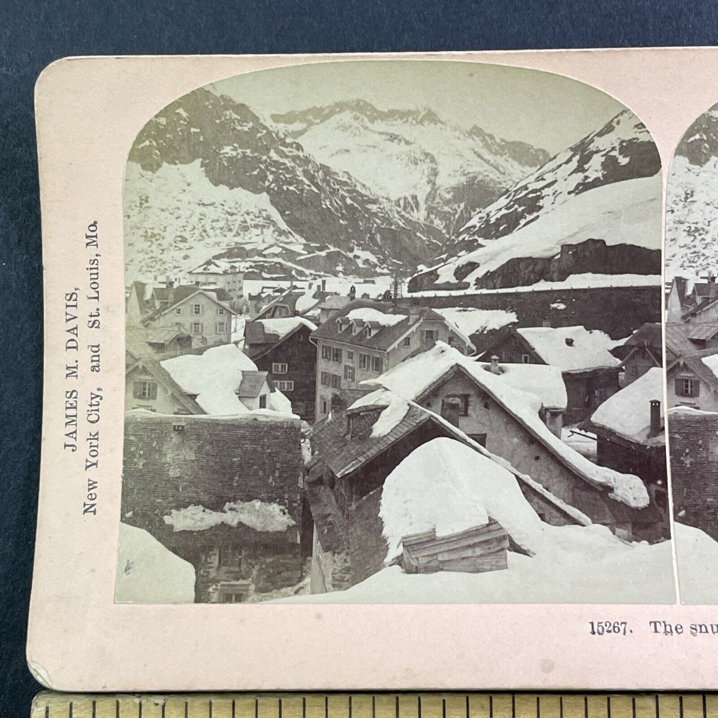 Andermatt Switzerland Stereoview Winter View Of Mountains Antique c1903 X2457