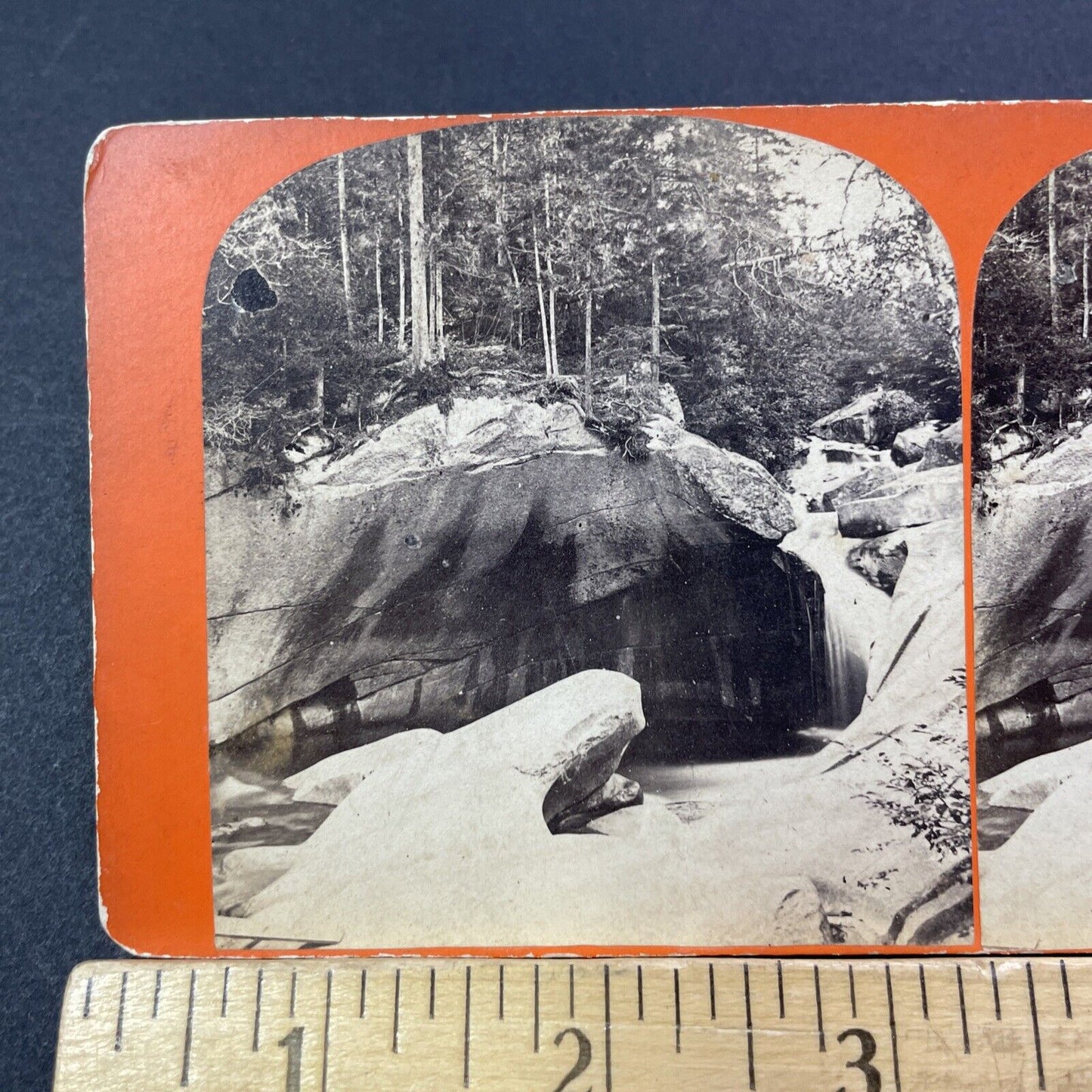 Antique 1860s Mirror Pool Basin North Conway NH Stereoview Photo Card V1783