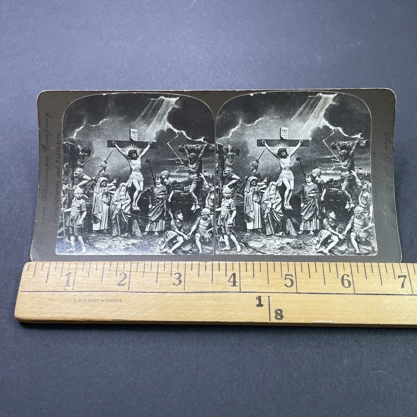 Antique 1880s Jesus Crucified By The Romans Stereoview Photo Card P3134