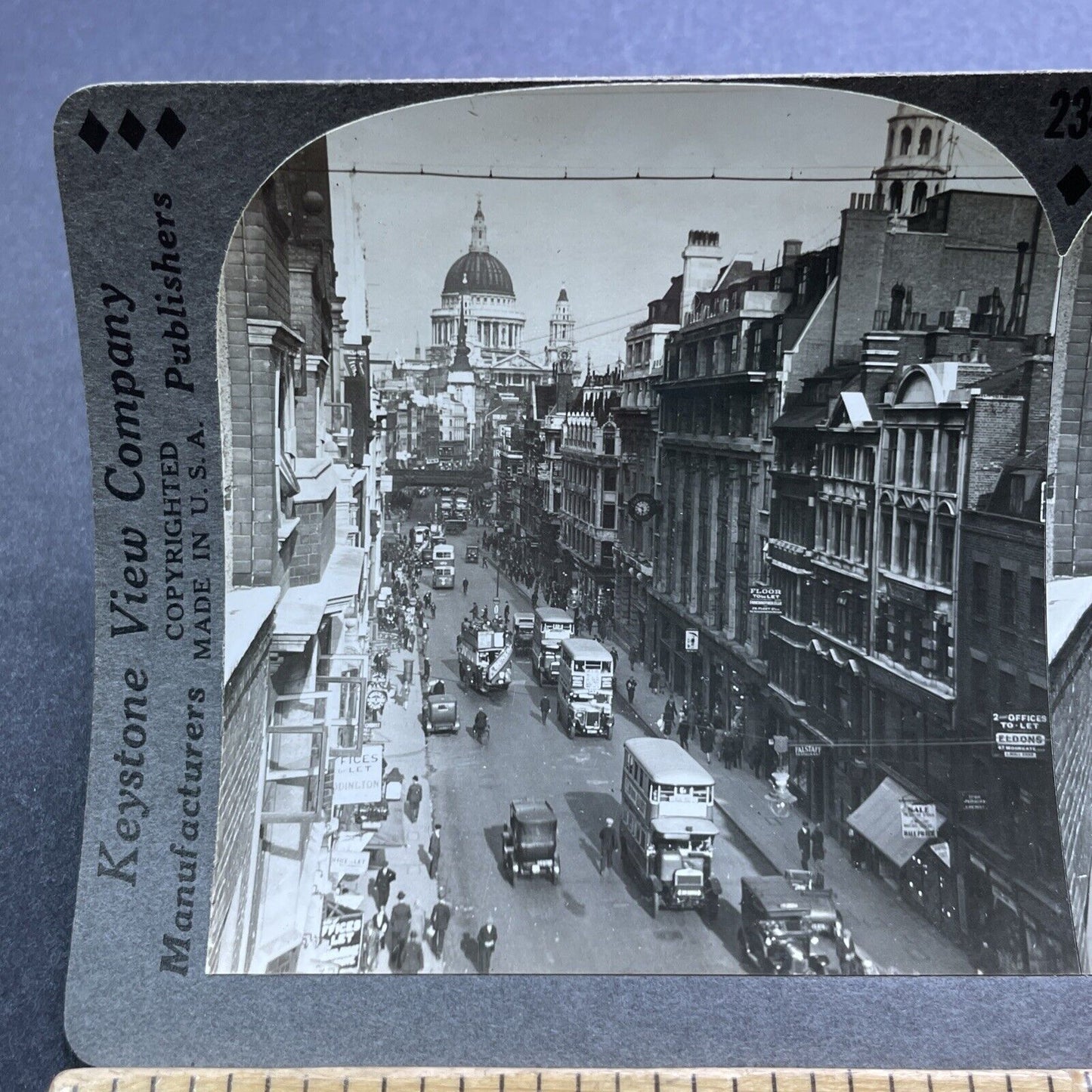 Antique 1920s St. Paul's Cathedral London England Stereoview Photo Card V2958