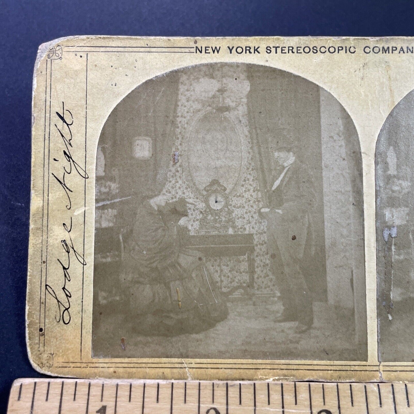 Antique 1860s Man And Woman Have An Argument Stereoview Photo Card P3968