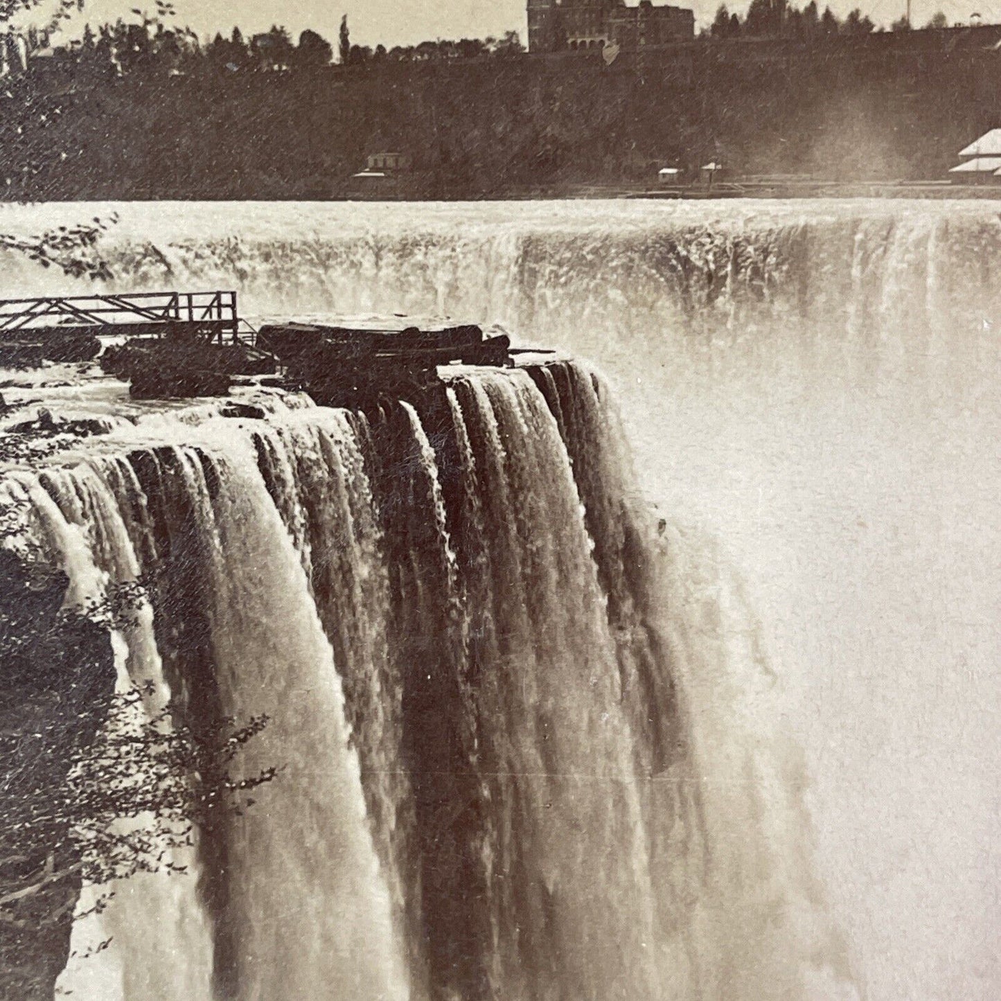 Where Terrapin Tower was Blown Up with Dynamite Stereoview Antique c1898 Y2143