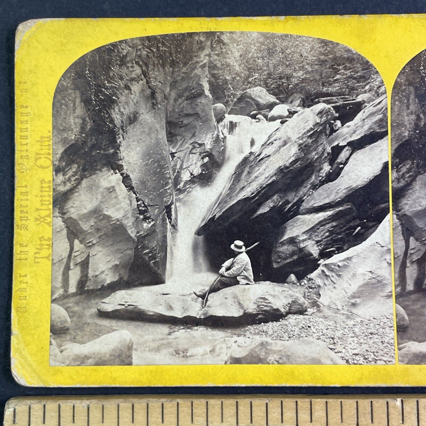 William England Self-Portrait Stereoview Sallanches Gorge Antique c1870 X3608