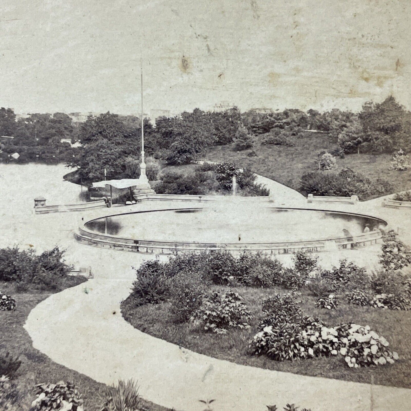 Antique 1870s Central Park Manhattan New York Stereoview Photo Card P2460-10