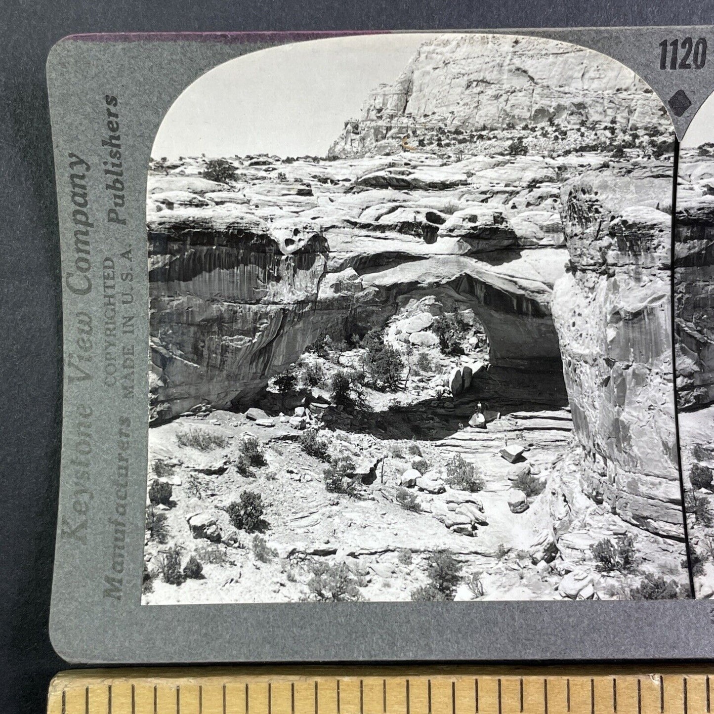 Hickman Natural Bridge Fruita Utah Stereoview Antique c1920 Y1178