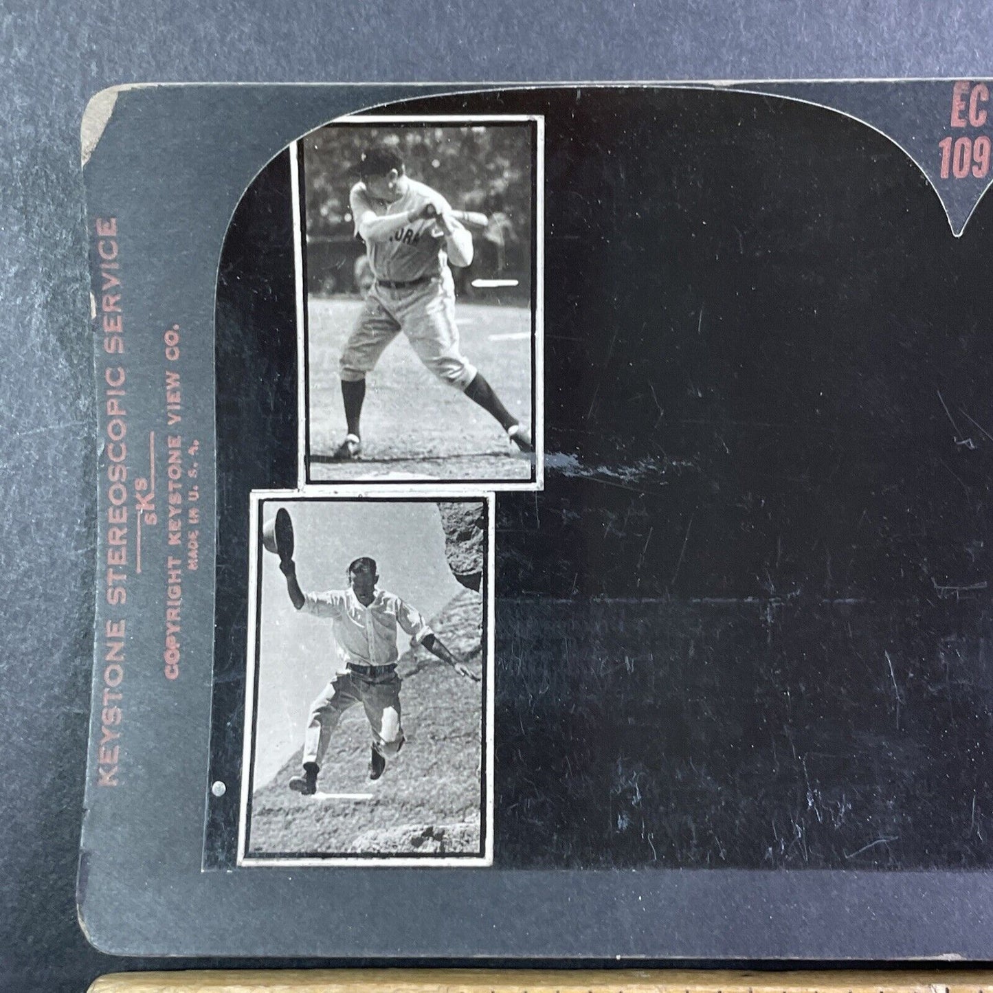 Babe Ruth New York Yankees ORIGINAL Stereoview Sports Card Antique c1930 X3808