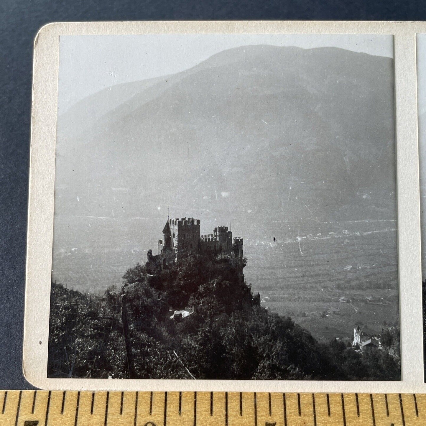 Antique 1925 Brunnenberg Castle Tirol Italy OOAK Stereoview Photo Card P3255