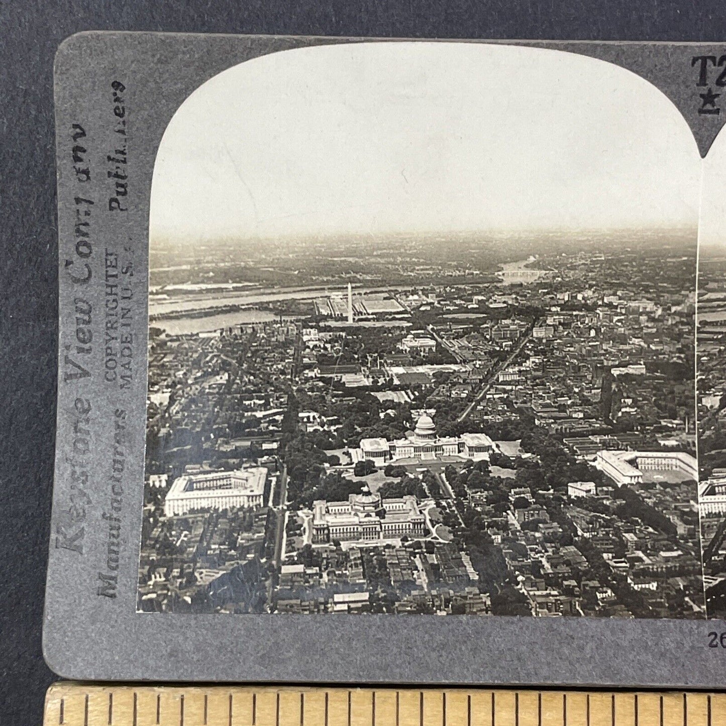 Washington D.C. Aerial View Stereoview Antique c1920s Y983