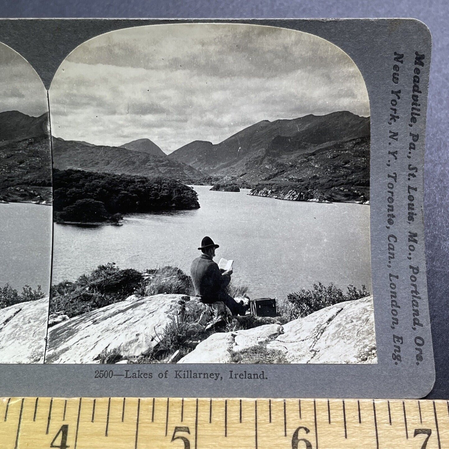 Antique 1902 Lakes Of Killarney Ireland Stereoview Photo Card V2853