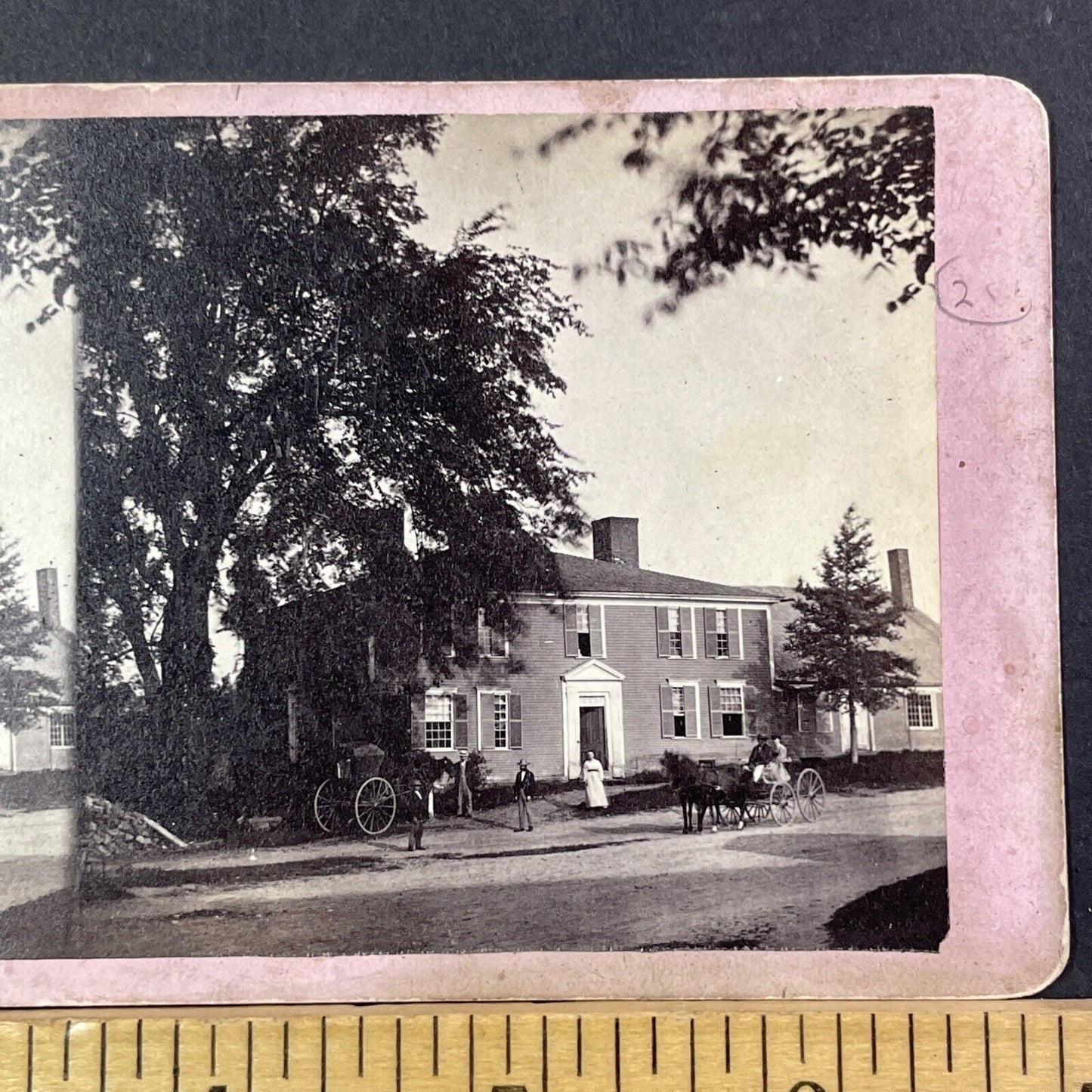 Towns People Manchester NH 2-Sided Stereoview Photo Card Antique c1869 X896