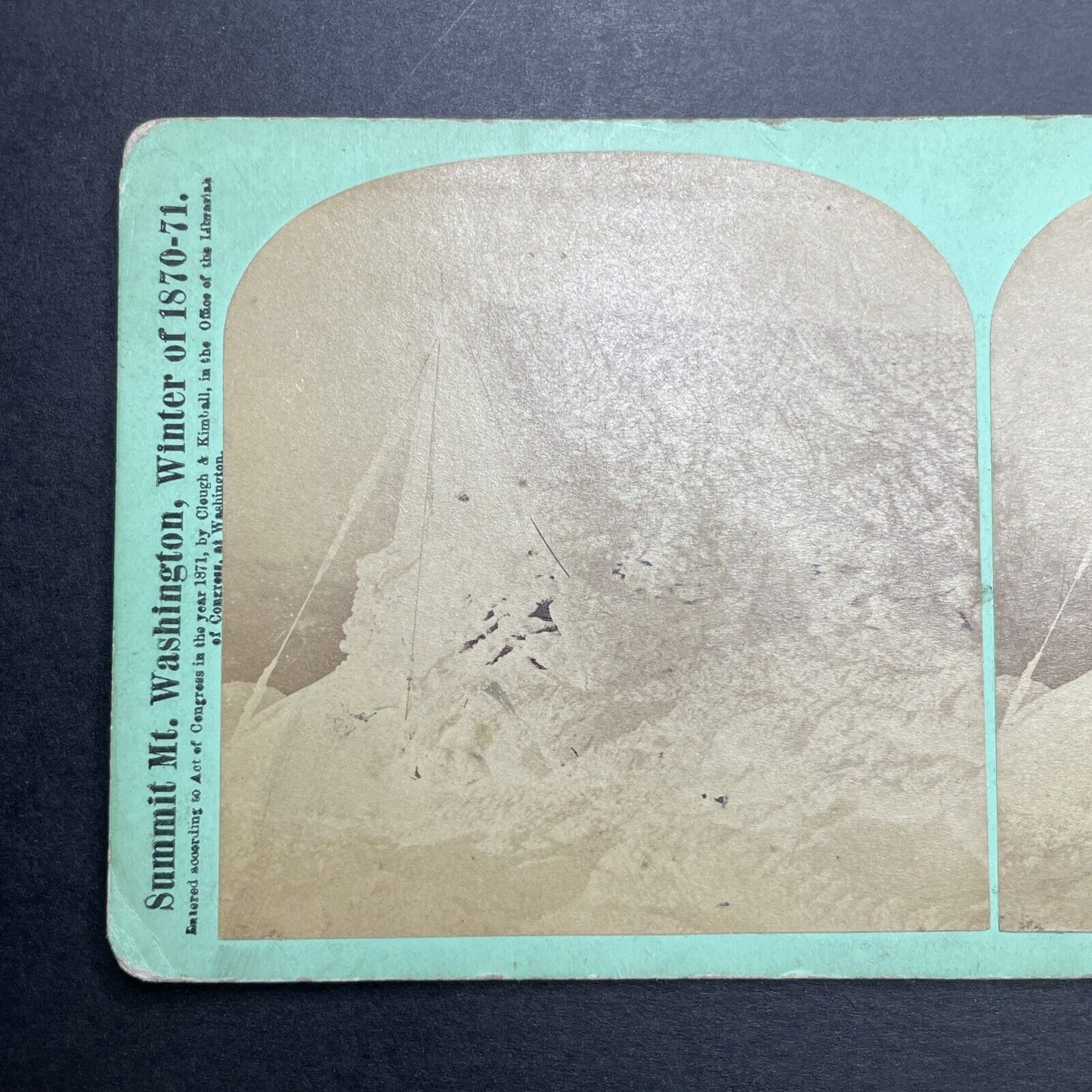 Antique 1871 Tip Top House Mt Washington Peak Summit Stereoview Photo Card P1203