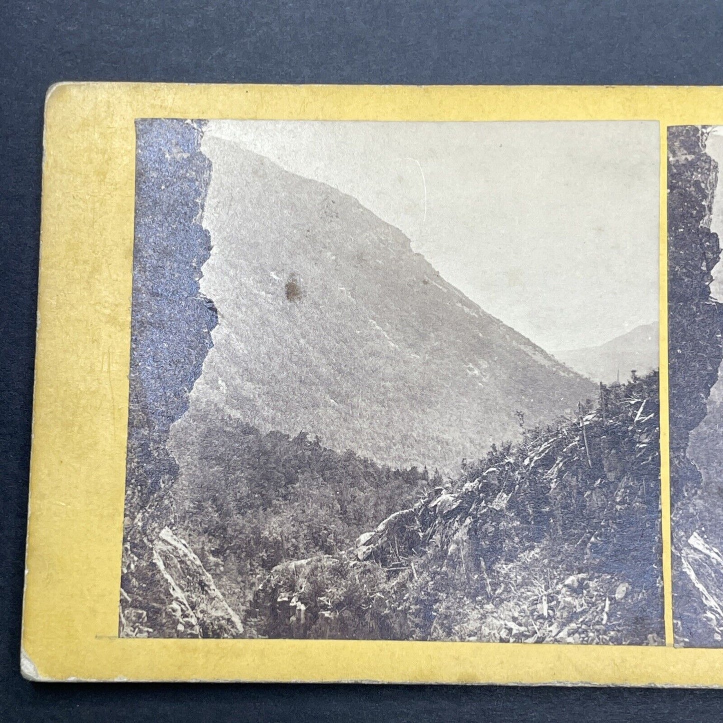 Antique 1870s First Photos Of Mount Webster Stereoview Photo Card P1157