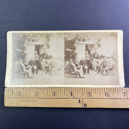 Maxence de Grassin & Louis Vignancour Families Stereoview Antique c1876 X2480