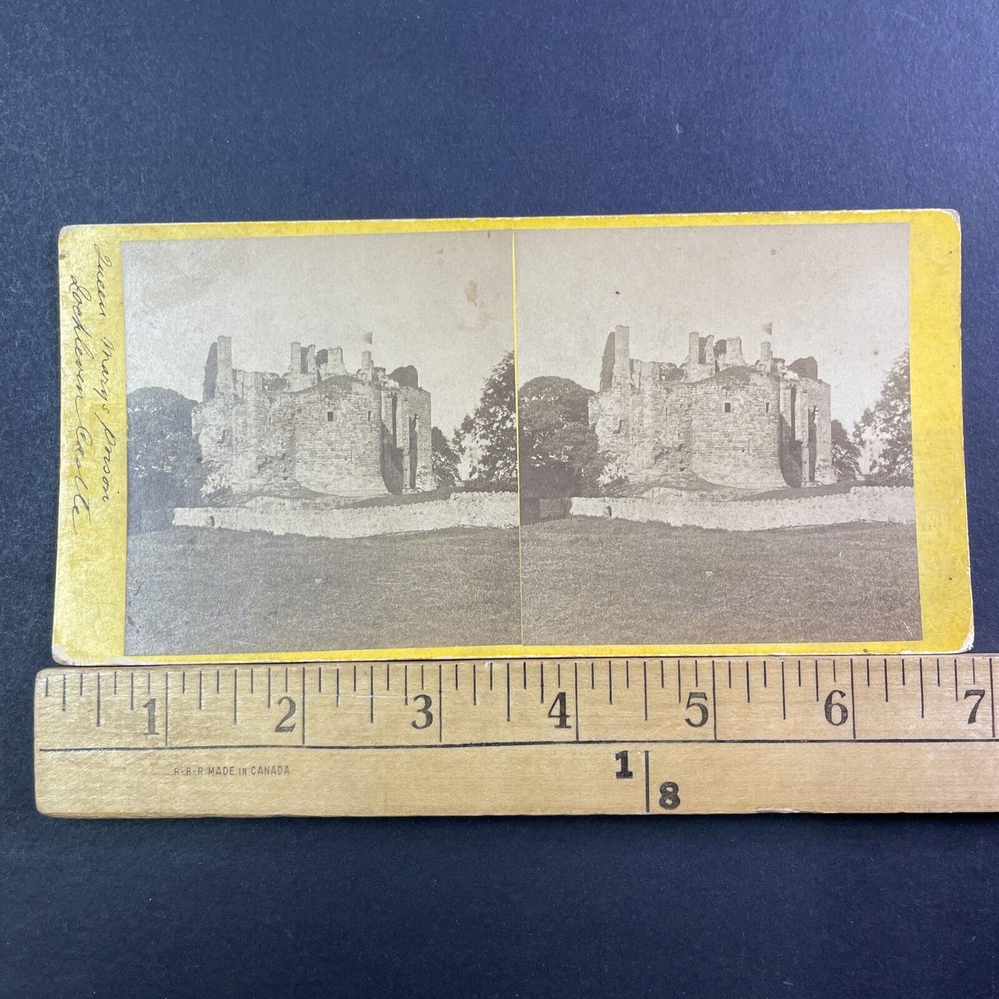 Mary Queen Of Scots Prison Stereoview Lochleven Jail Antique c1872 X1351