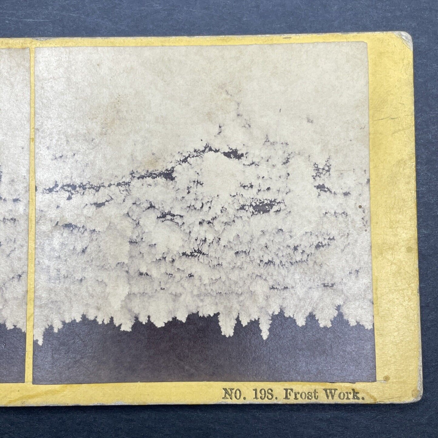 Antique 1870s Frost Patterns On Mt Washington Summit Stereoview Photo Card P1124