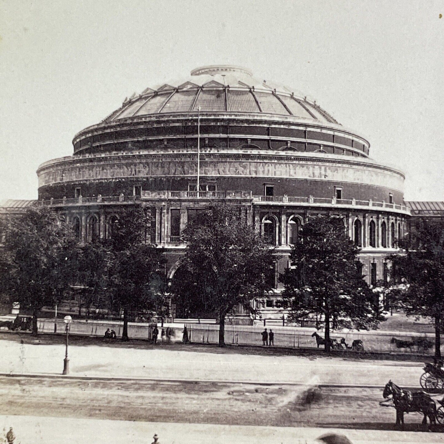 Royal Albert Hall Grand Opening Stereoview London England Antique c1871 X3600