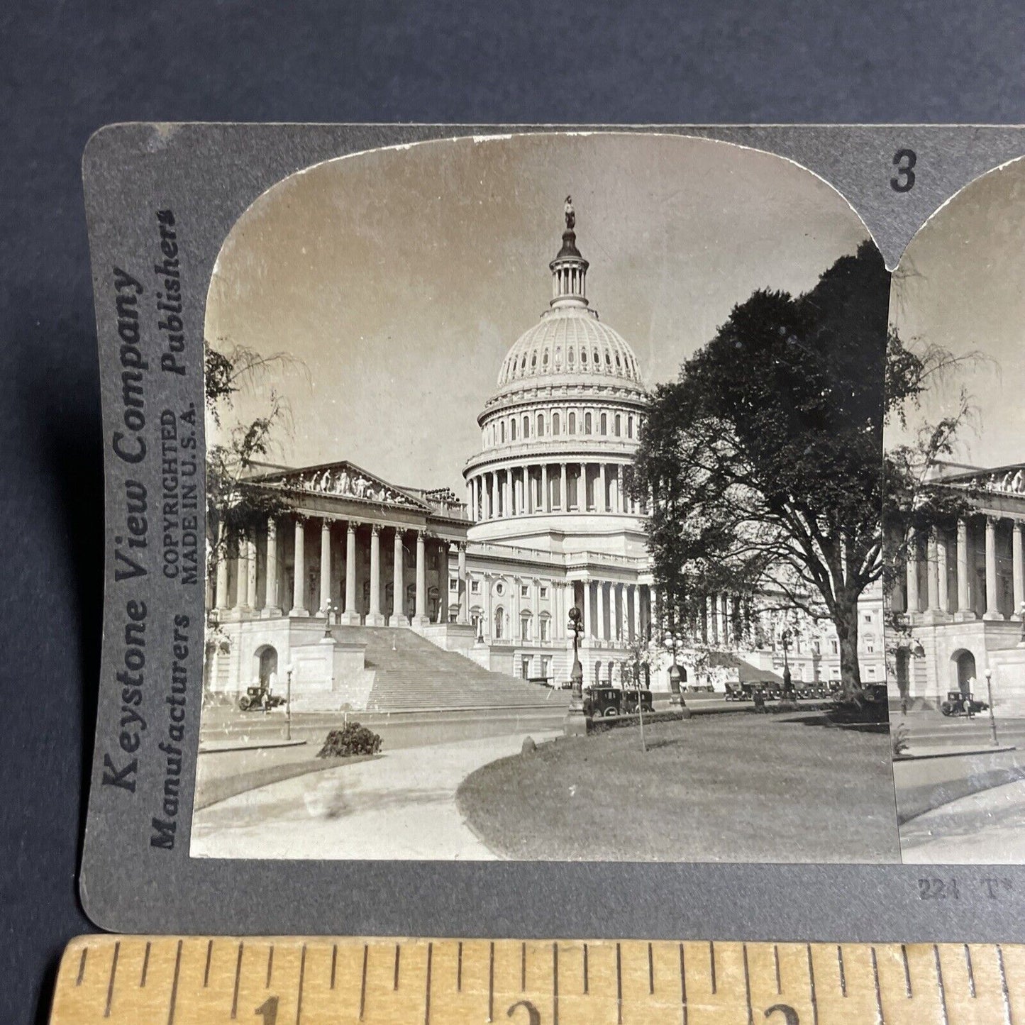 Antique 1920s The Capitol Building Washington DC Stereoview Photo Card P4886