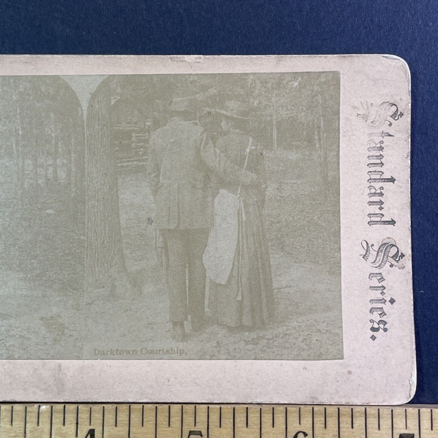 African American Couple Falling In Love Stereoview Antique c1880 X1850