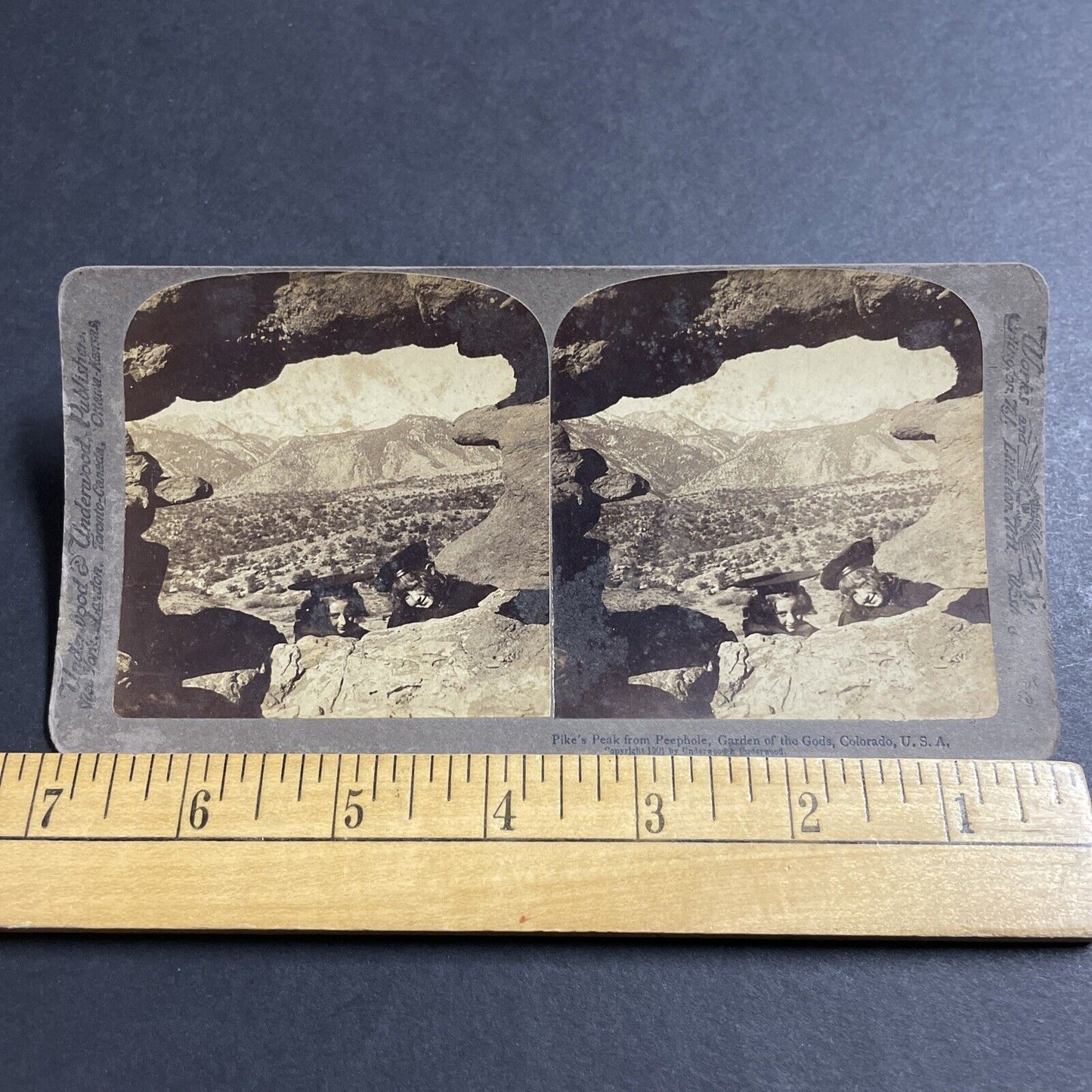 Antique 1901 Pikes Peak Garden Of Gods Colorado Stereoview Photo Card P4962